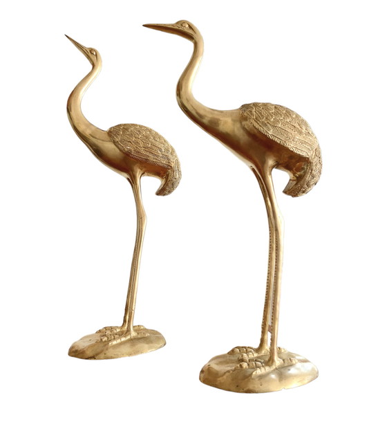 Image 1 of Große Messing , Kranichvögel, Vogel aus Messing 