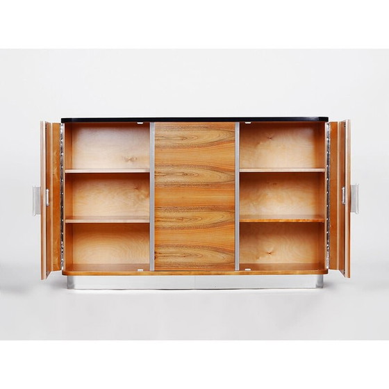 Image 1 of Vintage tschechisches Art Deco Highboard in Nussbaumfurnier für Tschechisches Wohndesign Manufaktur, 1920-1930