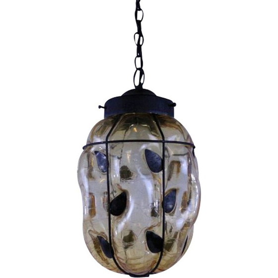 Image 1 of Vintage-Pendelleuchte von Ture Berglund Skansenlampa für Stockholms Glasbruk, 1930er Jahre