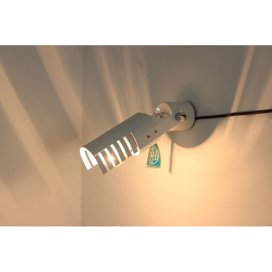 Image 1 of Industrielle weiße Wandlampe, Tschechoslowakei 1980