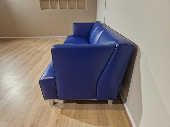 Image 1 of Leolux Saina 3-Sitzer Sofa Blau Leder Design