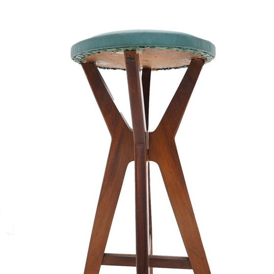 Image 1 of Mobile Bar mit 2 Hockern, 1950er Jahre