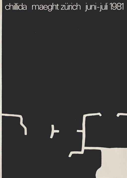 Vintage-Poster "Maeght Zürich" von Eduardo Chillida, 1981
