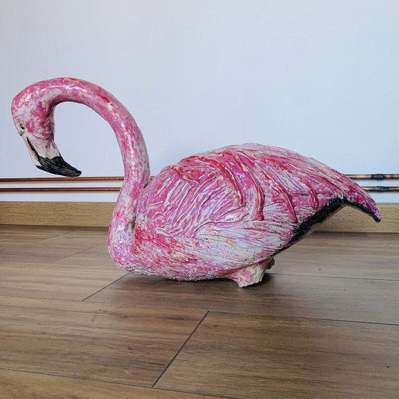 Image 1 of Vintage Keramik rosa Flamingo