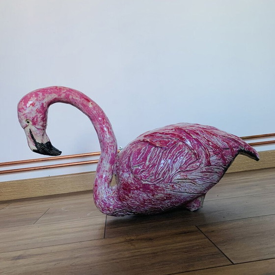 Image 1 of Vintage Keramik rosa Flamingo