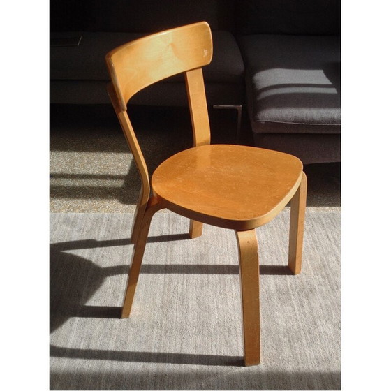 Image 1 of Stuhl 69 aus Bugholz und Kiefernholz, Alvar AALTO, Edition Artek - 1937