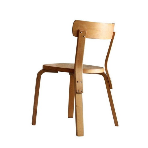 Stuhl 69 aus Bugholz und Kiefernholz, Alvar AALTO, Edition Artek - 1937