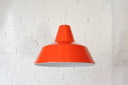 Dunkelorangefarbene Emaille-Hängeleuchte
