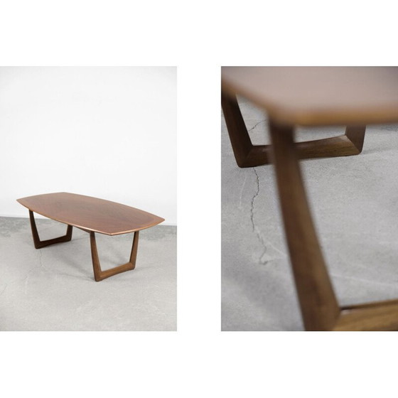 Image 1 of Vintage Couchtisch aus Nussbaumholz von Kondor Möbel, Deutschland 1960