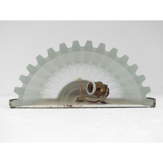 Image 1 of Paar Wandlampen Seguso Kristall Bronze Finishs 1930