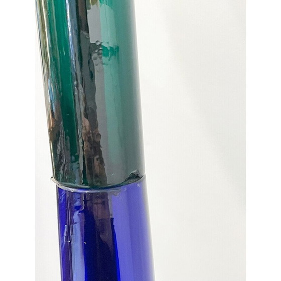 Image 1 of Mid Century Stehleuchte aus blauem und grünem Muranoglas von Fulvio Bianconi für Venini, Italien 1950er Jahre