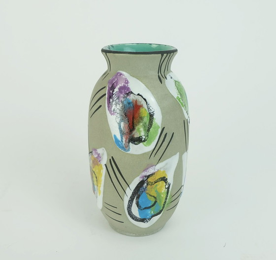 Image 1 of Mid Century Vase Bay-Keramik Decor 'Delhi' Modell 604-14 Anfang 1960er Jahre