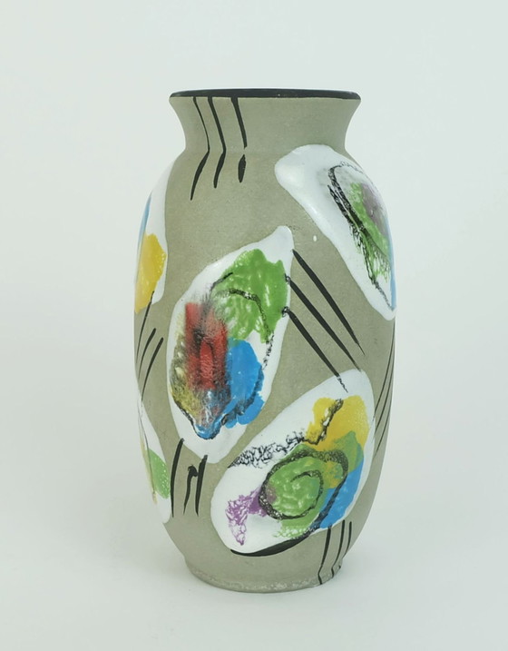 Image 1 of Mid Century Vase Bay-Keramik Decor 'Delhi' Modell 604-14 Anfang 1960er Jahre