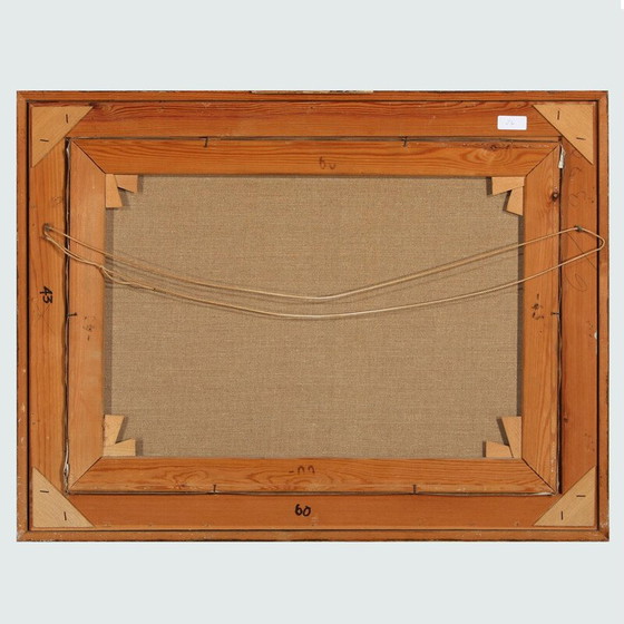 Image 1 of Öl auf Leinwand vintage "Abstrakte Landschaft" von Georg Poulsen, Dänemark 1997