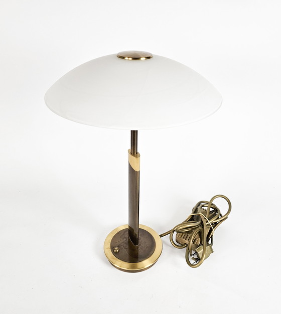 Image 1 of B + M Leuchten - Hollywood Regency Stil - 'Palais' - Messing - Glas - 80er Jahre