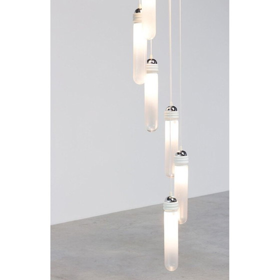 Image 1 of Vintage-Kronleuchter "Torpedo" aus Muranoglas von Mazzega, 1970er Jahre