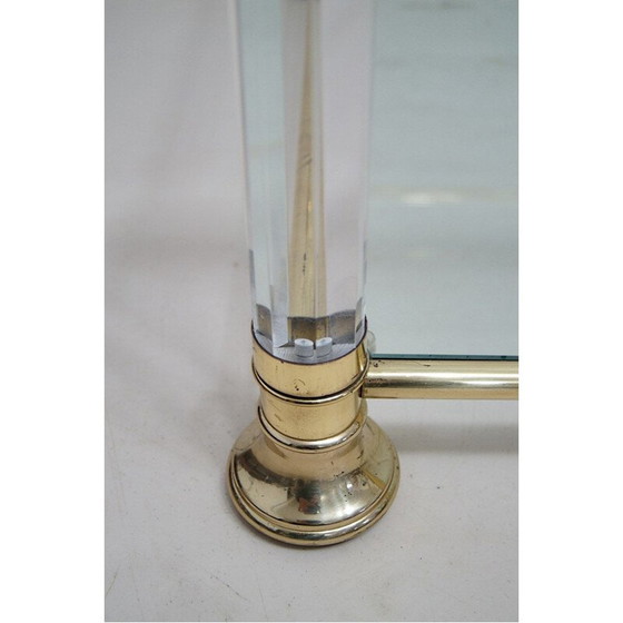 Image 1 of Vintage Couchtisch aus Metall, Lucite und Glas, Italien 1970