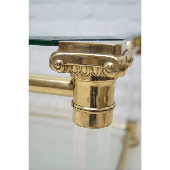 Image 1 of Vintage Couchtisch aus Metall, Lucite und Glas, Italien 1970