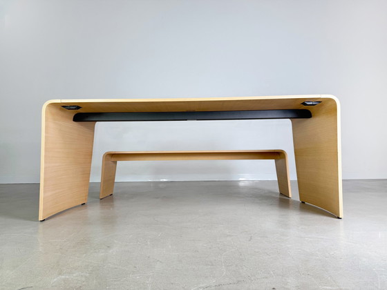 Image 1 of 2Er Set Tisch + Sitzbank Brunner Jehs Laub Eiche Design Tisch