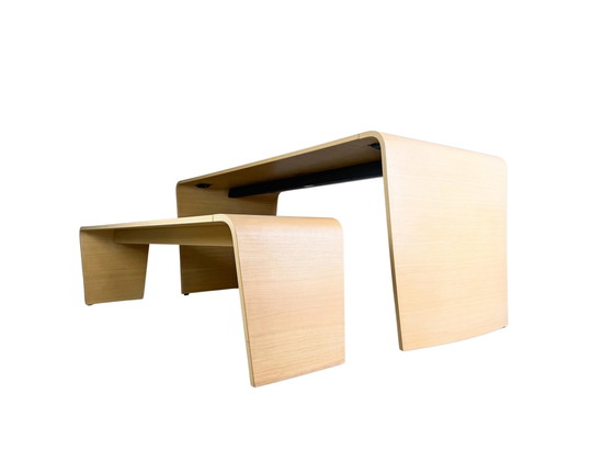 Image 1 of 2Er Set Tisch + Sitzbank Brunner Jehs Laub Eiche Design Tisch