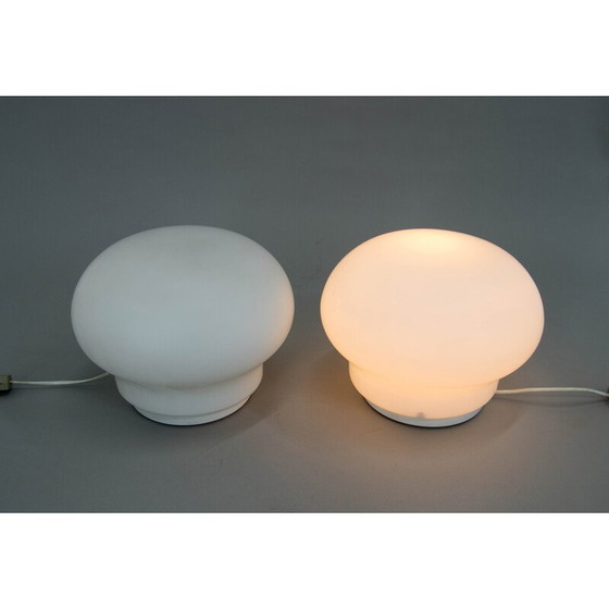 Image 1 of Paar Vintage-Tischlampen aus Glas, 1970er Jahre