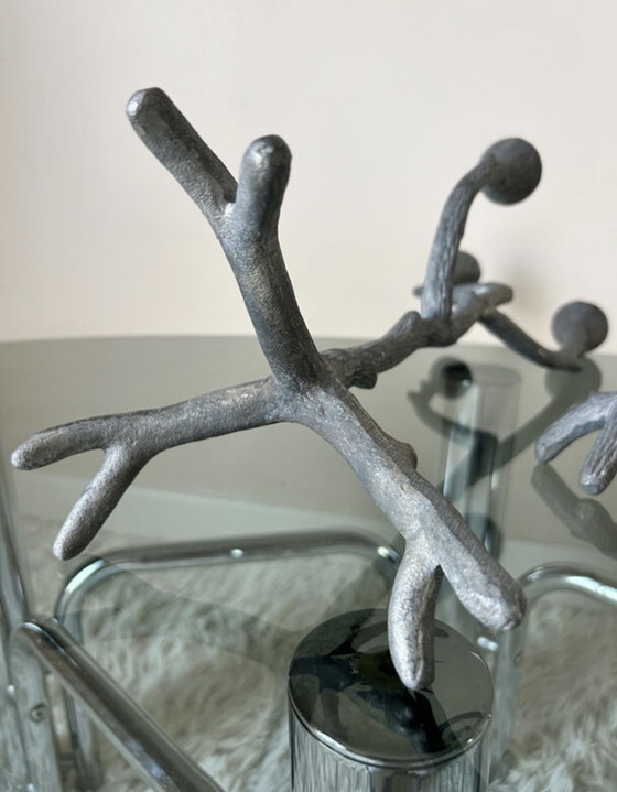 Image 1 of Design-Kerzenständer Vegetal Aluminium 70er Jahre