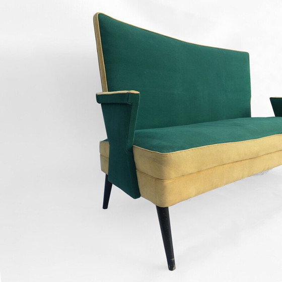 Image 1 of Mid Century Love Seat Sofa Custom MadeItalienisch 1950er Jahre