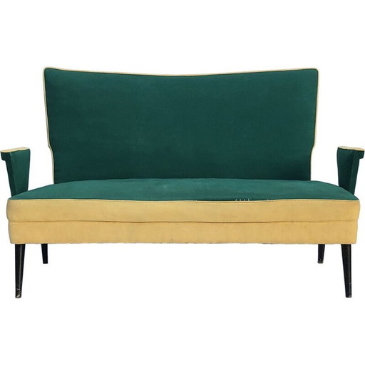 Mid Century Love Seat Sofa Custom MadeItalienisch 1950er Jahre