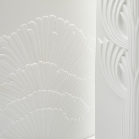 Image 1 of Rosenthal Rosemonde Nairac Bisque Porzellan Vase Duo Lebensbaum&Anemone Op-Art