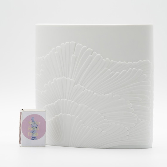 Image 1 of Rosenthal Rosemonde Nairac Bisque Porzellan Vase Duo Lebensbaum&Anemone Op-Art