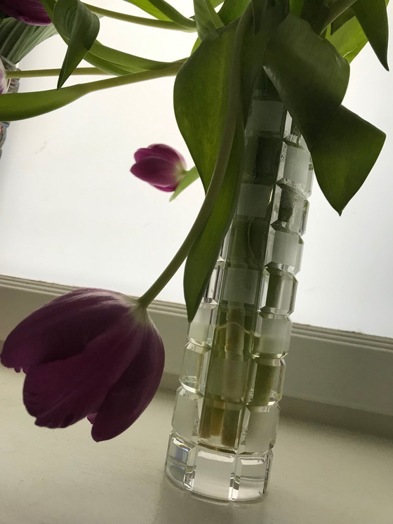 Image 1 of Vintage Vase - Handgeschnittenes Kristallglas - Bauhaus - Schott Zwiesel - 1950