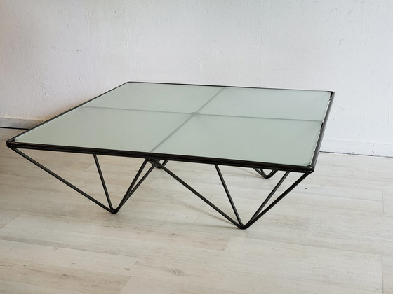 Image 1 of Vintage Couchtisch Glas Metall Paolo Piva Stil