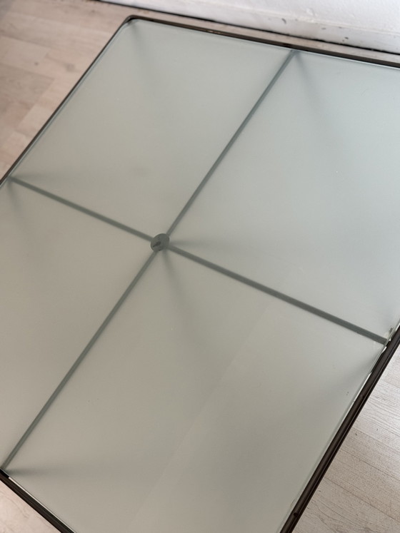 Image 1 of Vintage Couchtisch Glas Metall Paolo Piva Stil