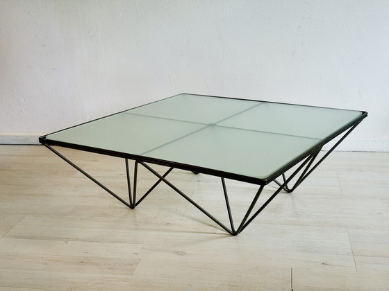 Image 1 of Vintage Couchtisch Glas Metall Paolo Piva Stil