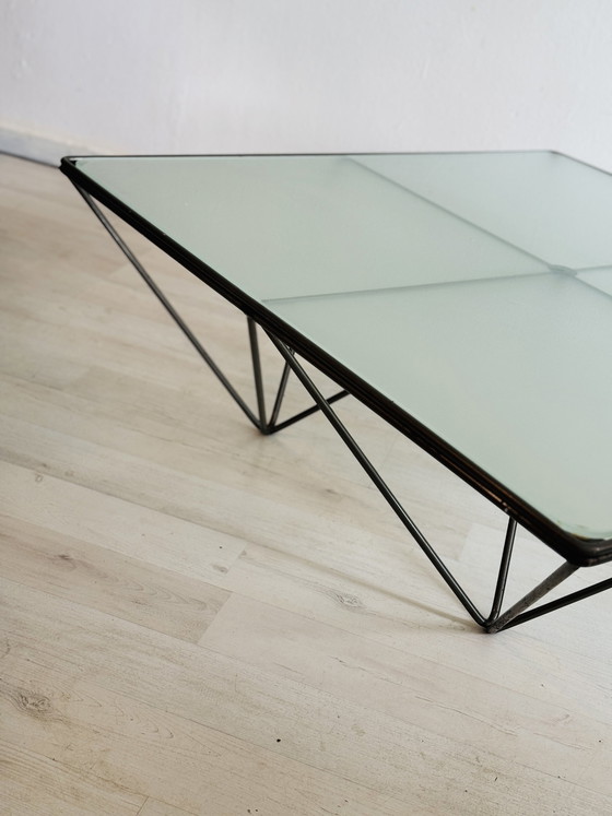 Image 1 of Vintage Couchtisch Glas Metall Paolo Piva Stil