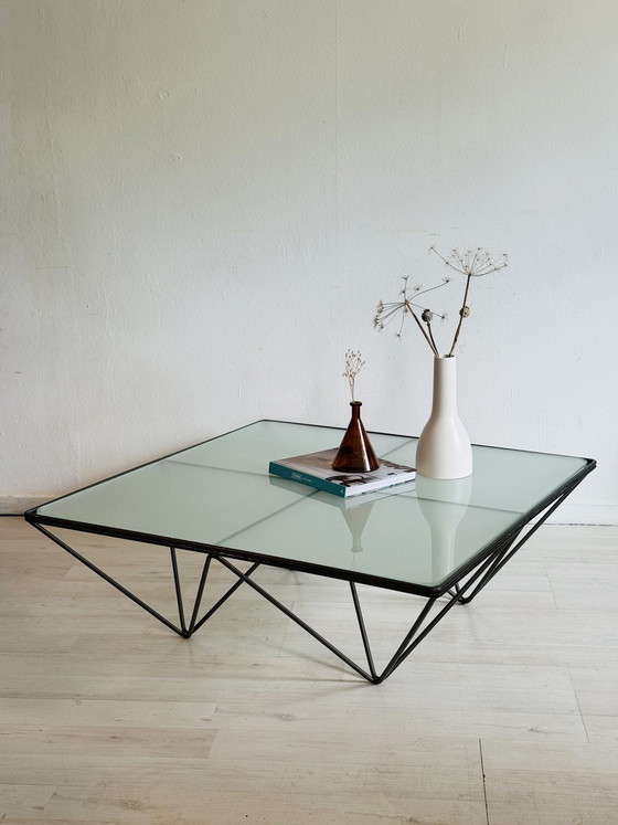 Image 1 of Vintage Couchtisch Glas Metall Paolo Piva Stil