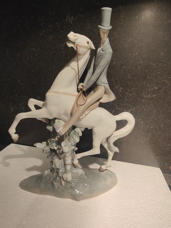 Image 1 of Lladro Mann auf Pferd 1969-85 Porzellanstatue 4515G