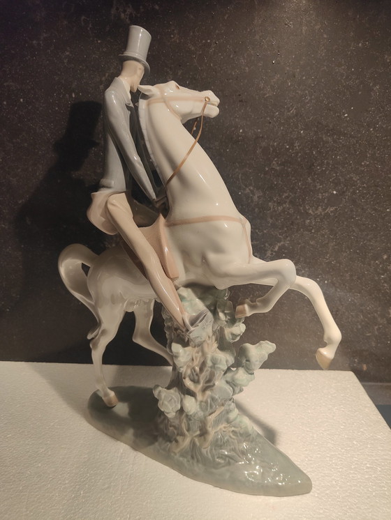 Image 1 of Lladro Mann auf Pferd 1969-85 Porzellanstatue 4515G