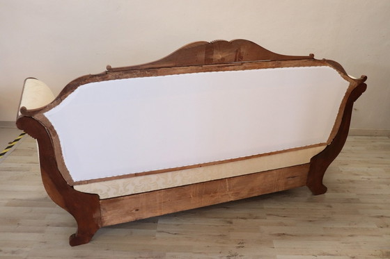 Image 1 of Antikes Holzsofa, 19. Jahrhundert