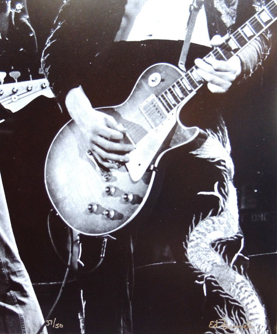 Image 1 of Led Zeppelin, Jimmy Page Und Robert Plant, Konzert In L.A. Im Jahr 1975, Unterzeichnet Und...