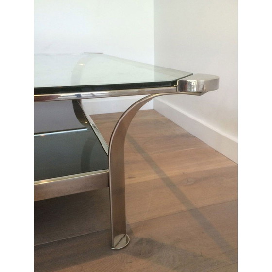 Image 1 of Vintage Couchtisch aus Chrom und Glas, 1970