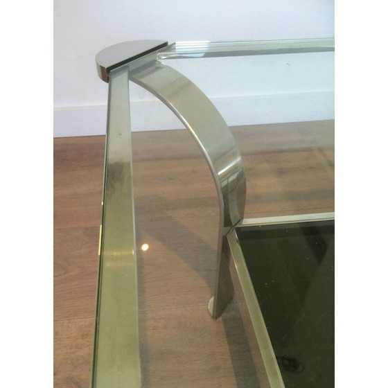 Image 1 of Vintage Couchtisch aus Chrom und Glas, 1970