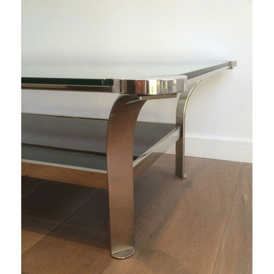 Image 1 of Vintage Couchtisch aus Chrom und Glas, 1970