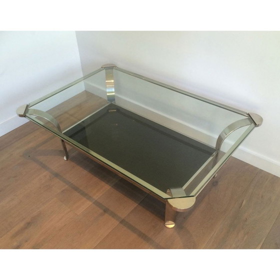Image 1 of Vintage Couchtisch aus Chrom und Glas, 1970