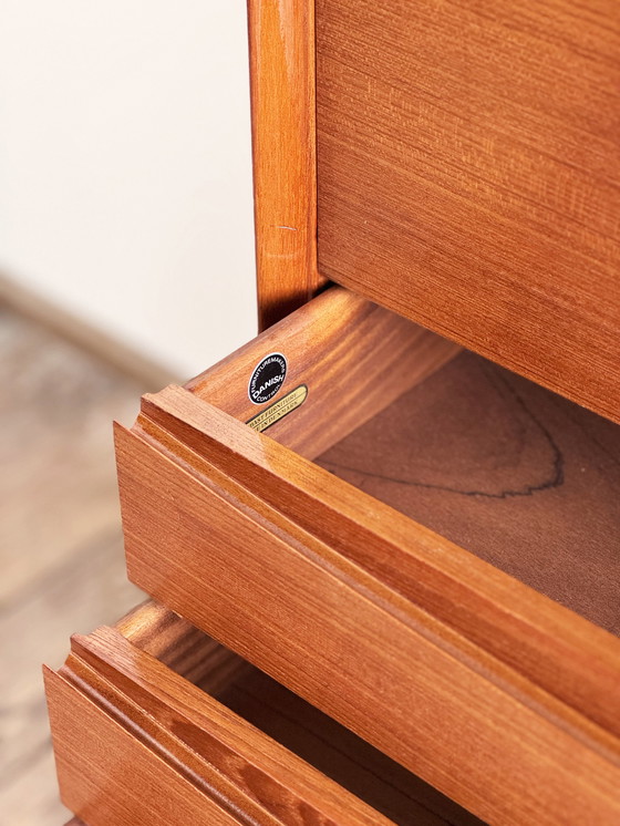 Image 1 of Large Danish Mid-Century Modern Teak Sideboard with Tambour Doors by Arne Vodder for Sibast