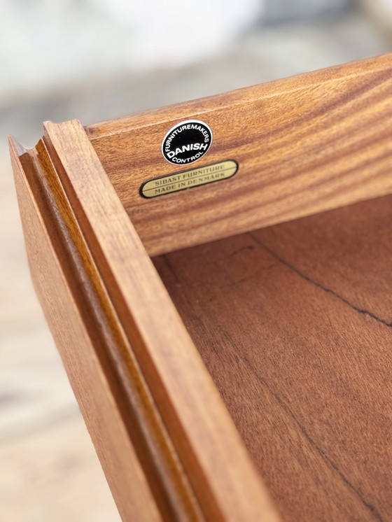 Image 1 of Large Danish Mid-Century Modern Teak Sideboard with Tambour Doors by Arne Vodder for Sibast