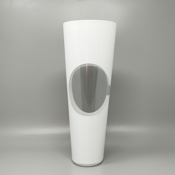 Image 1 of 1970S Erstaunliche weiße Space Age Vase von Linea Glas. Hergestellt in Italien