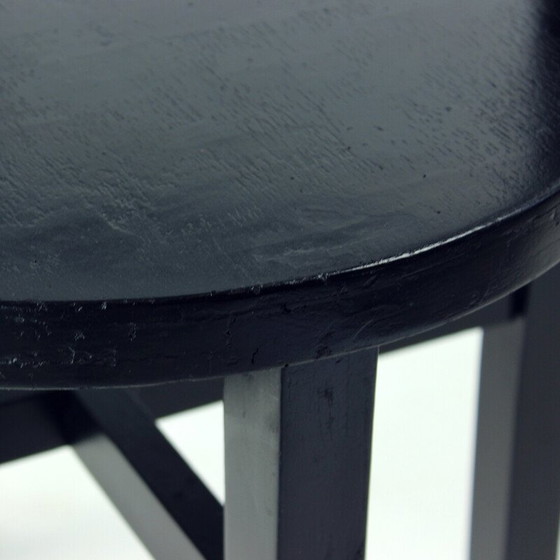 Image 1 of Satz von 4 Esszimmerstühlen aus schwarzer Eiche, Tschechoslowakei 1930