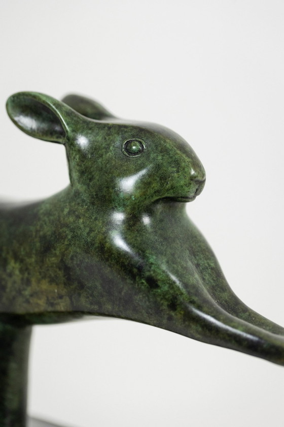 Image 1 of François Pompon. "Lapin Courant" (Laufender Hase), Bronze, Abzug Von 2006.