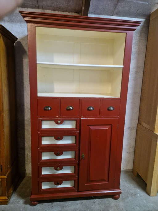 Vintage Ox Red Buffet Schrank